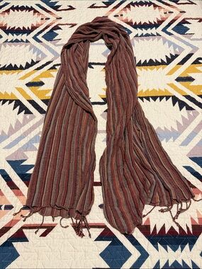 Handwoven Hemp-Cotton Striped Scarf